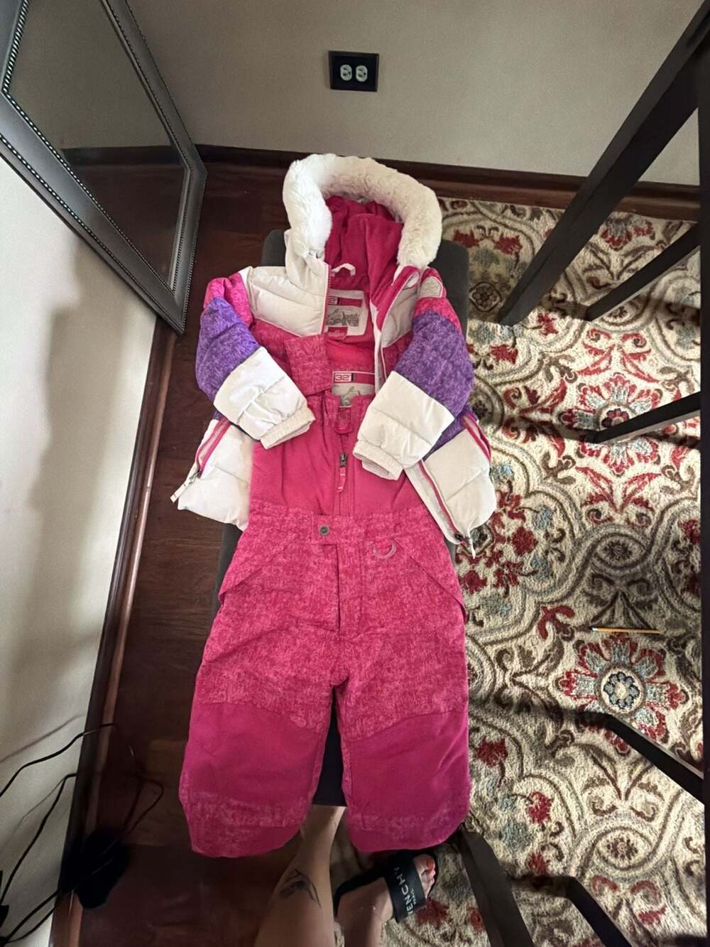 32 Degrees Girls 2-Piece Winter Snow Suit Jacket and Bib Set